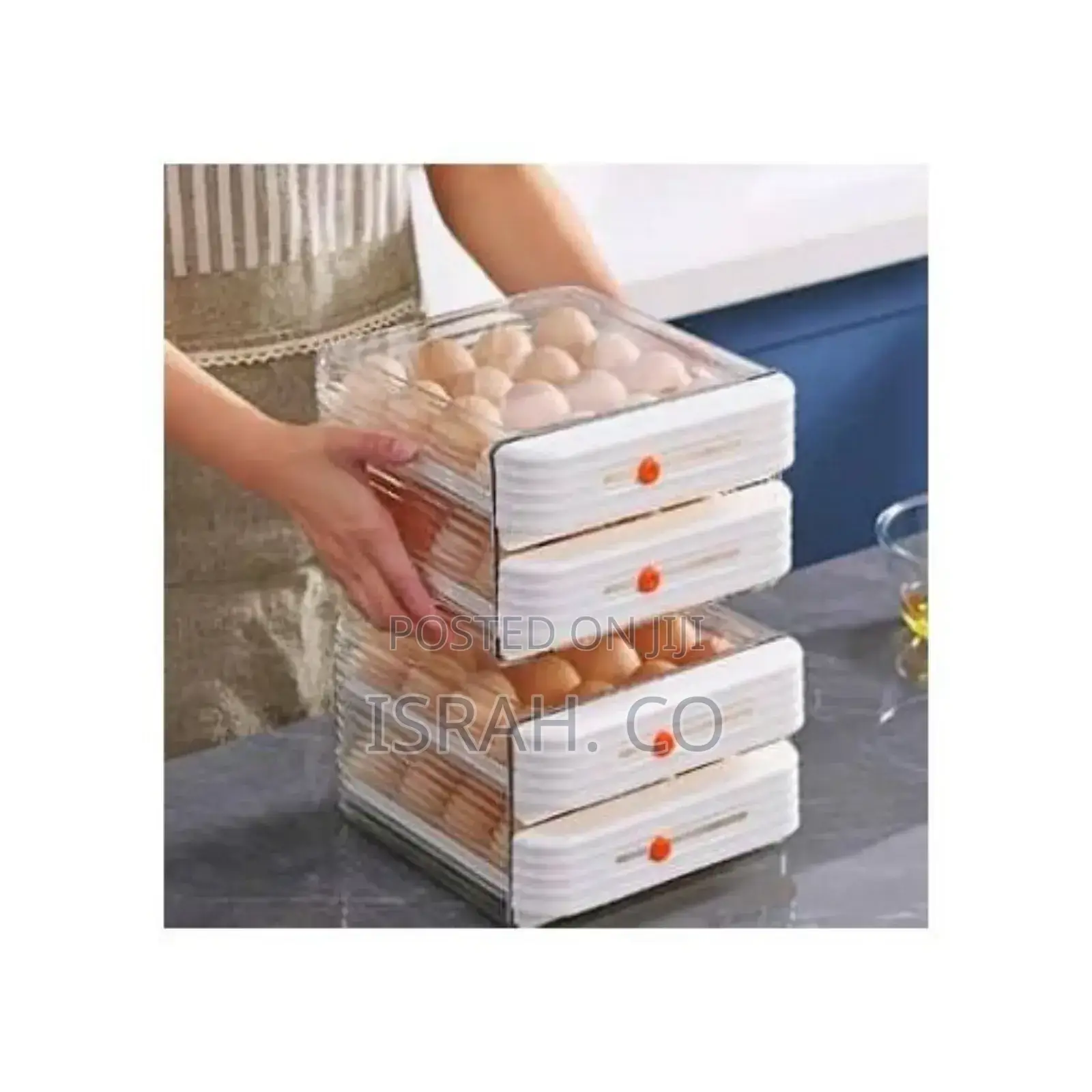 Multifunctional 2-Layer Stackable Refrigerator Egg Tray