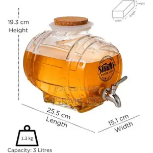 Beverage Dispenser With Leak-Proof Spigot, Drink Decanter