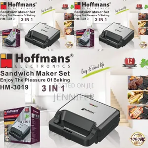 3in1 Hoffman Electric Sandwich Maker Machine