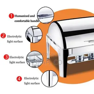 9 Litre Rolltop Food Pan Single Stainless Steel Chafing Dish