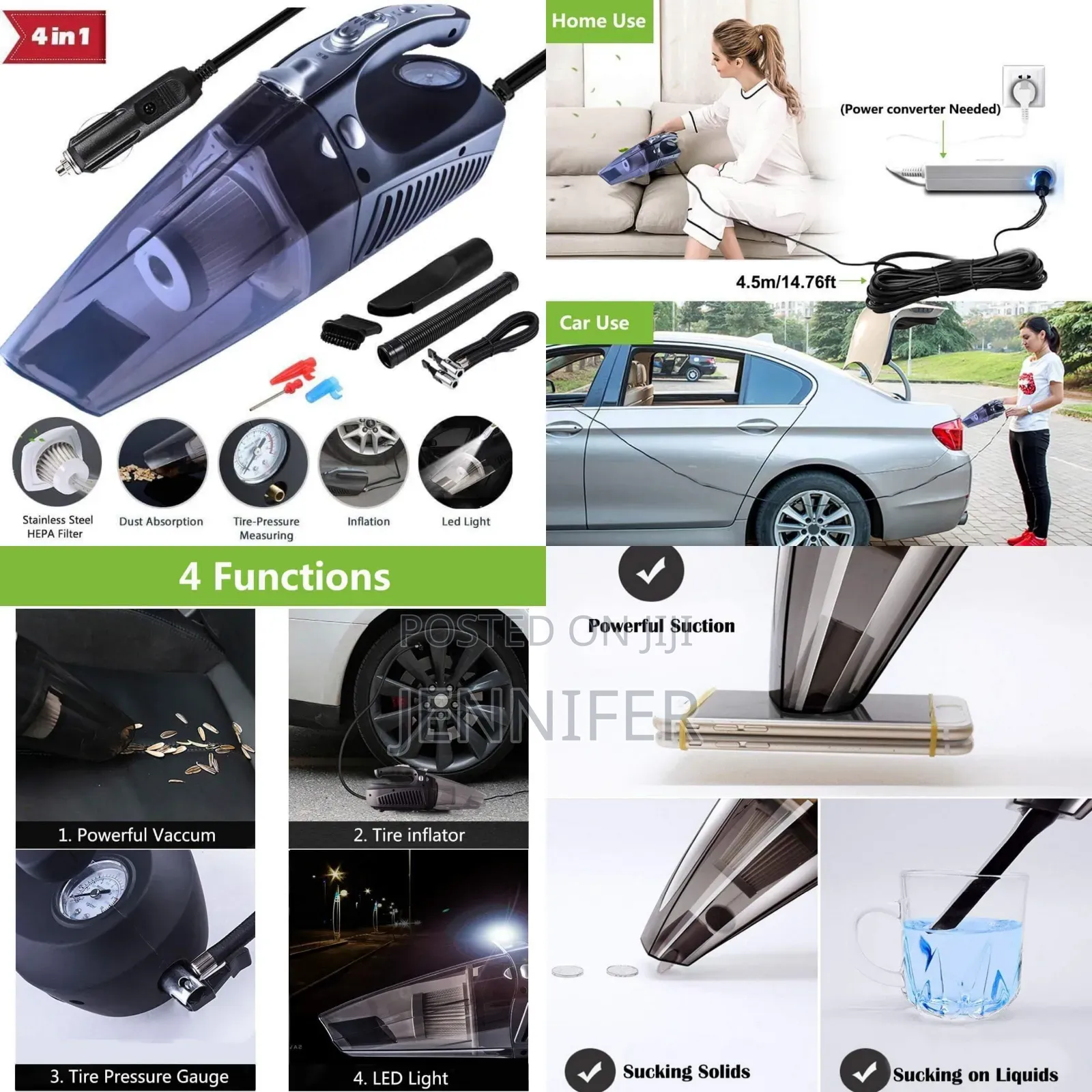 4in1 Multifunctional Car Vaccum Cleaner