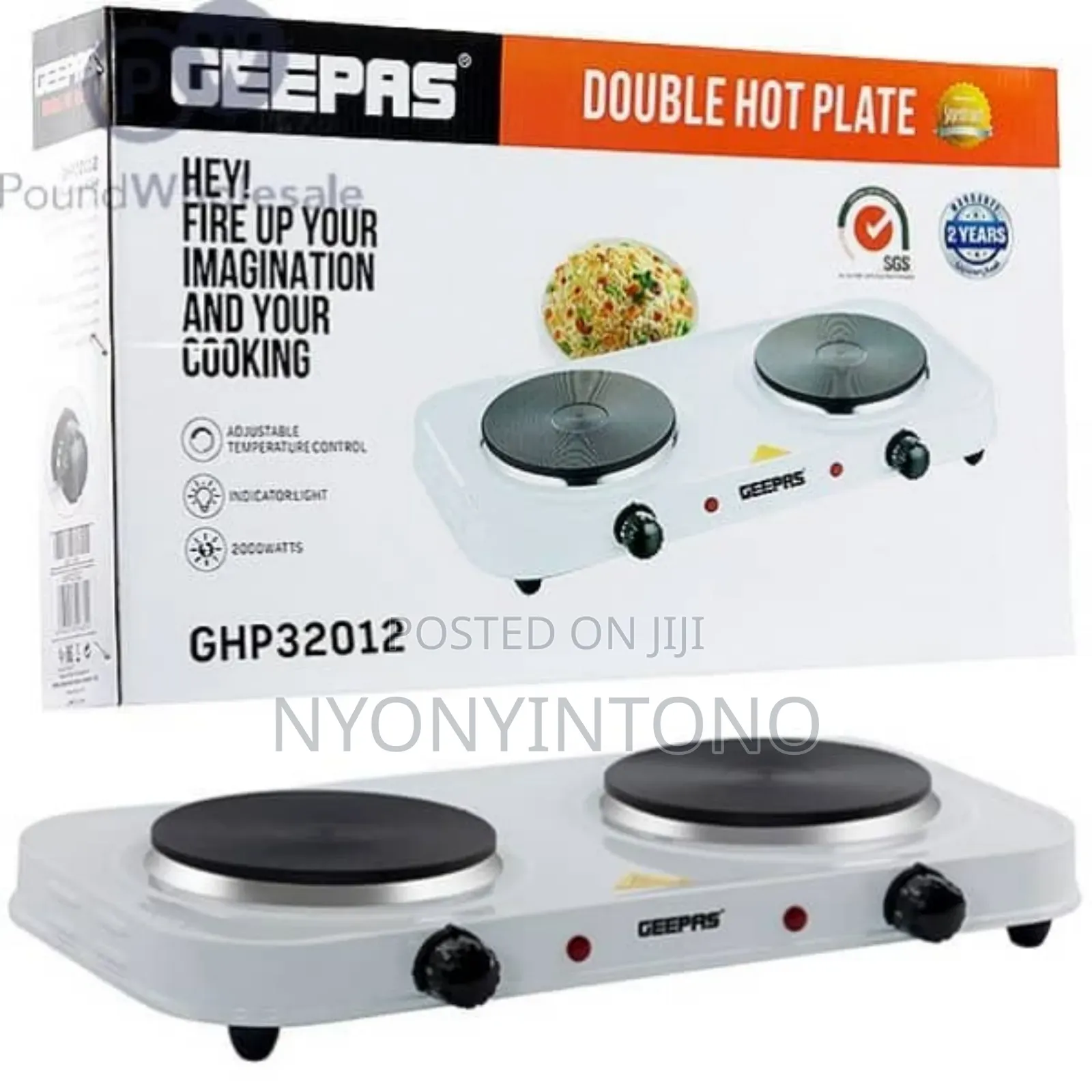 Geepas Strong Durable Double Solid Hot Plate