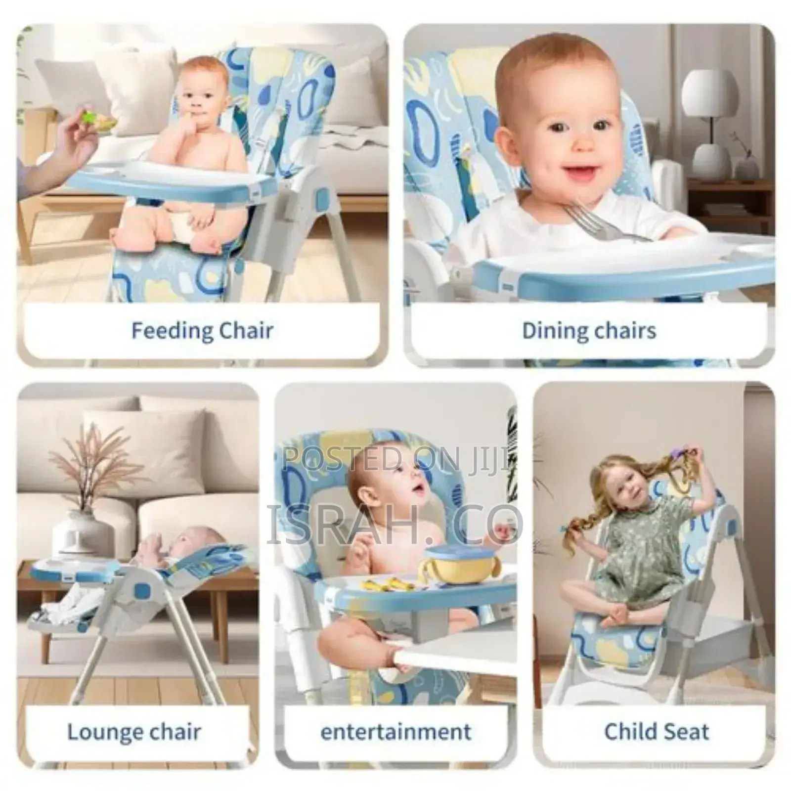 Convertible 3-in-1 Baby Portable Feeding Chair for Babies