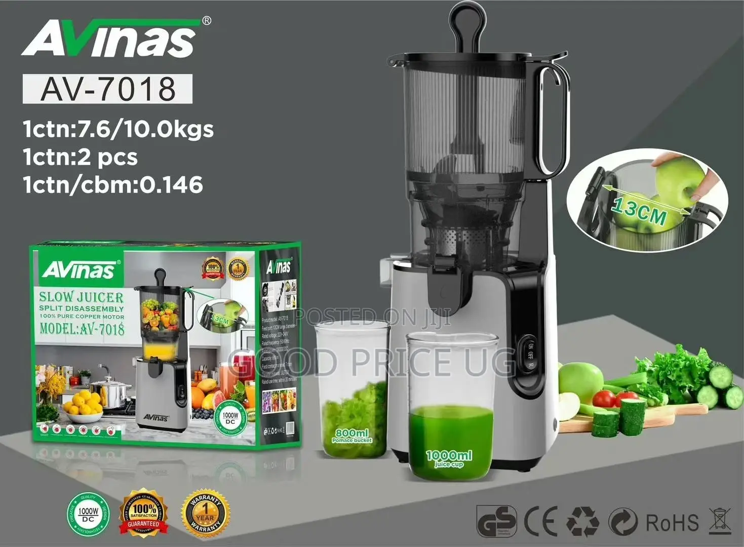 Avinas Slow Juicer Av-7018 Split Disassembly