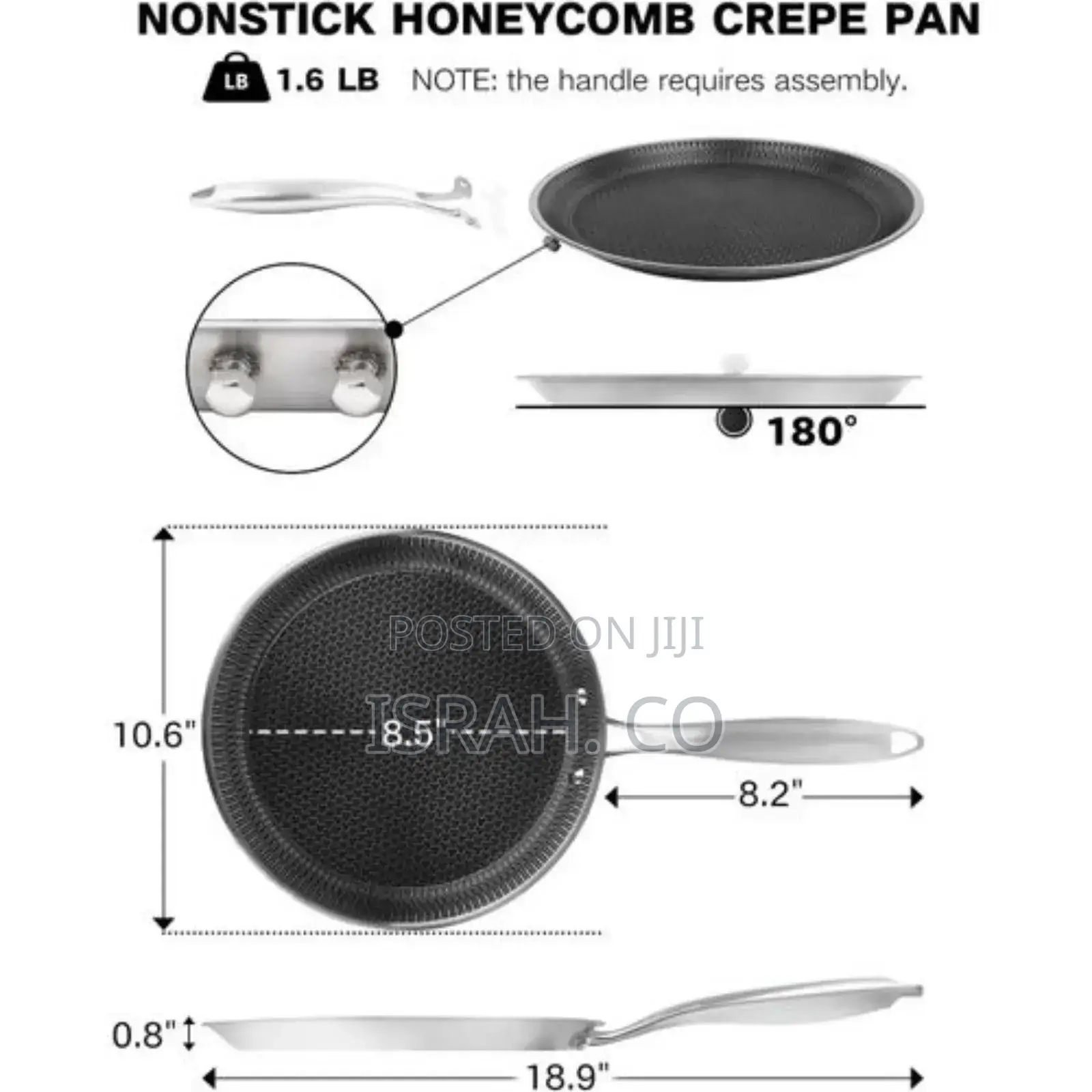 28cm Honeycomb Crepe Pan Nonstick Breakfast Steak
