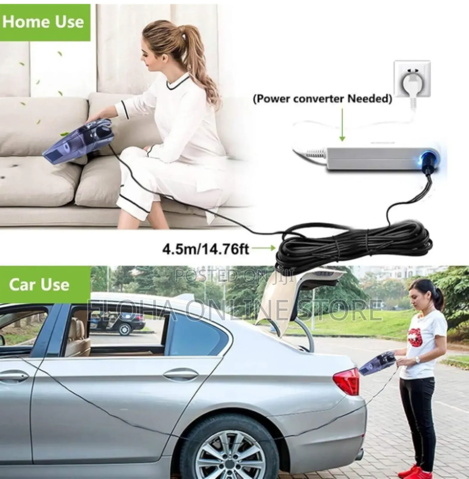 4in1 Multifunctional Car Vacuum Cleaner With Air Compressor,