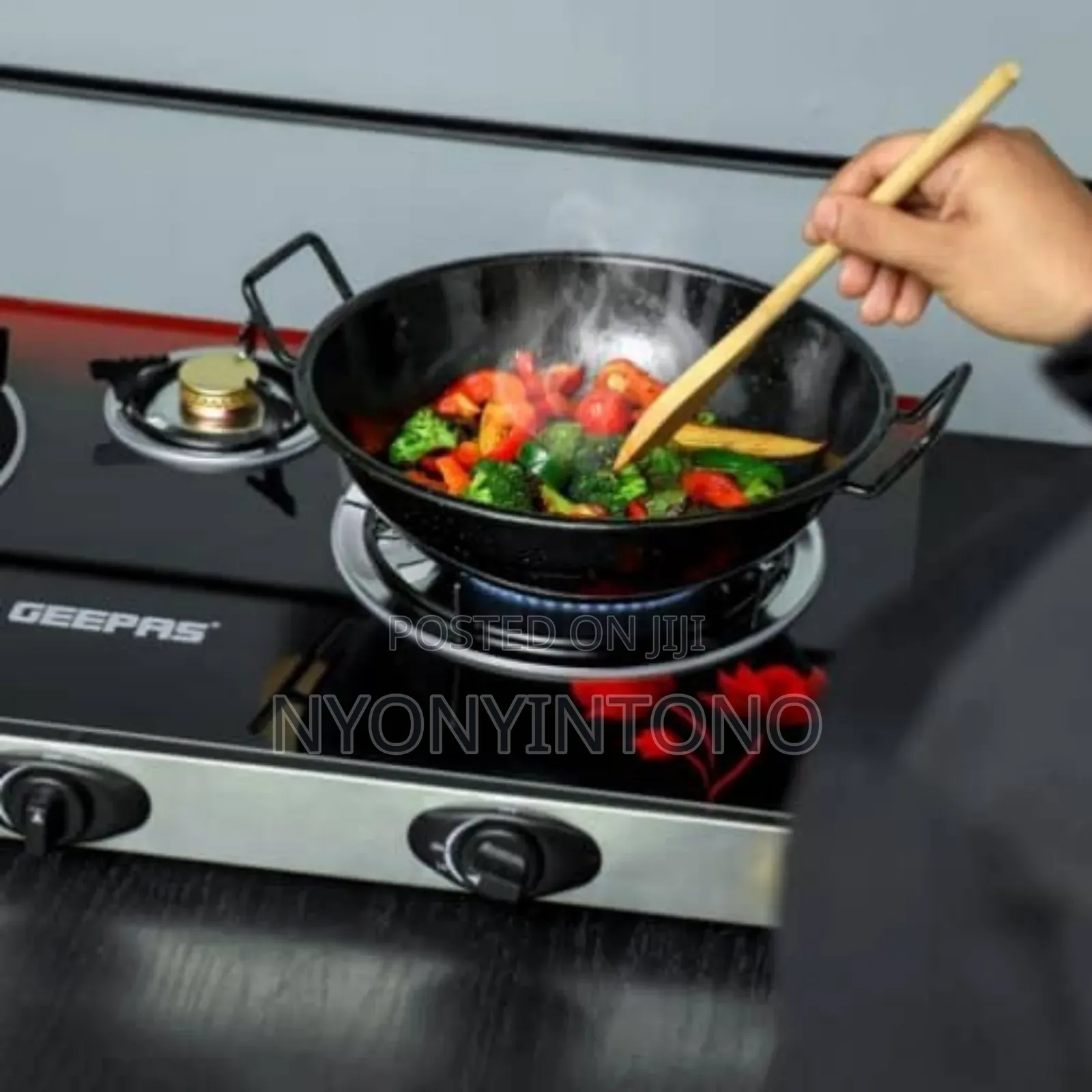 Geepas 3 Burner Glass Top Gas Automatic Burner