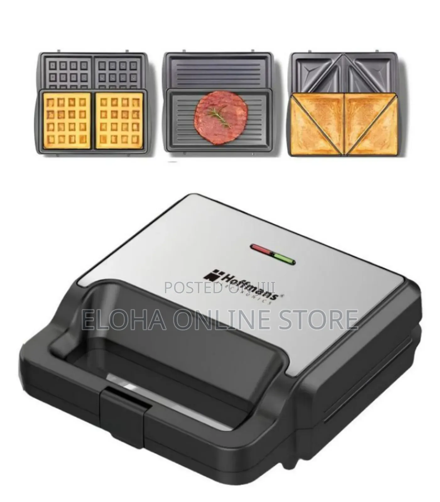 Hoffmans 3 in 1 Waffle Maker Sandwich Machine