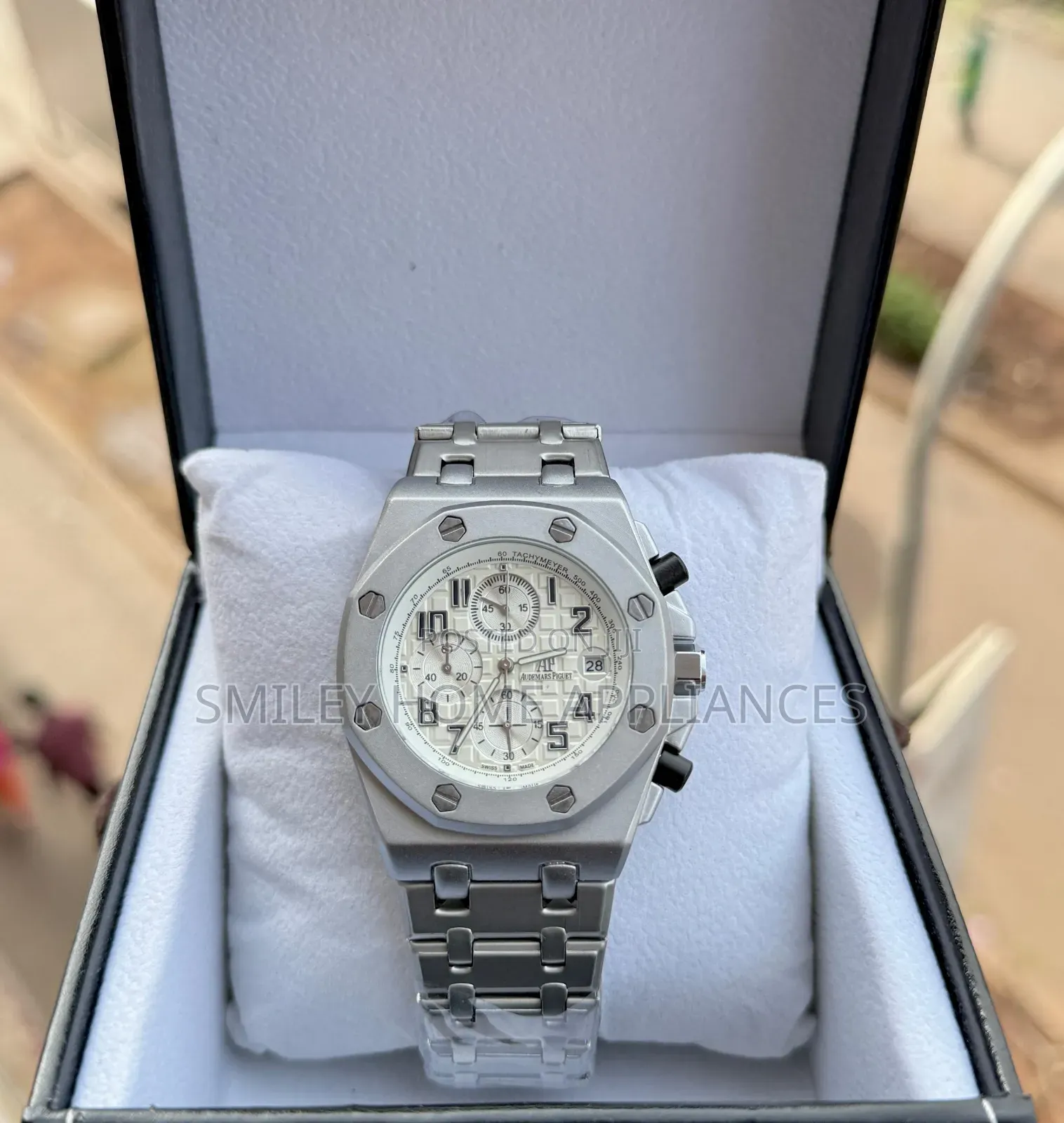 Audemars Piguet Men's Ceramic Wrist Watch With White Face