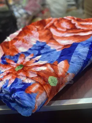 Blue Red Floral 5kg Blanket