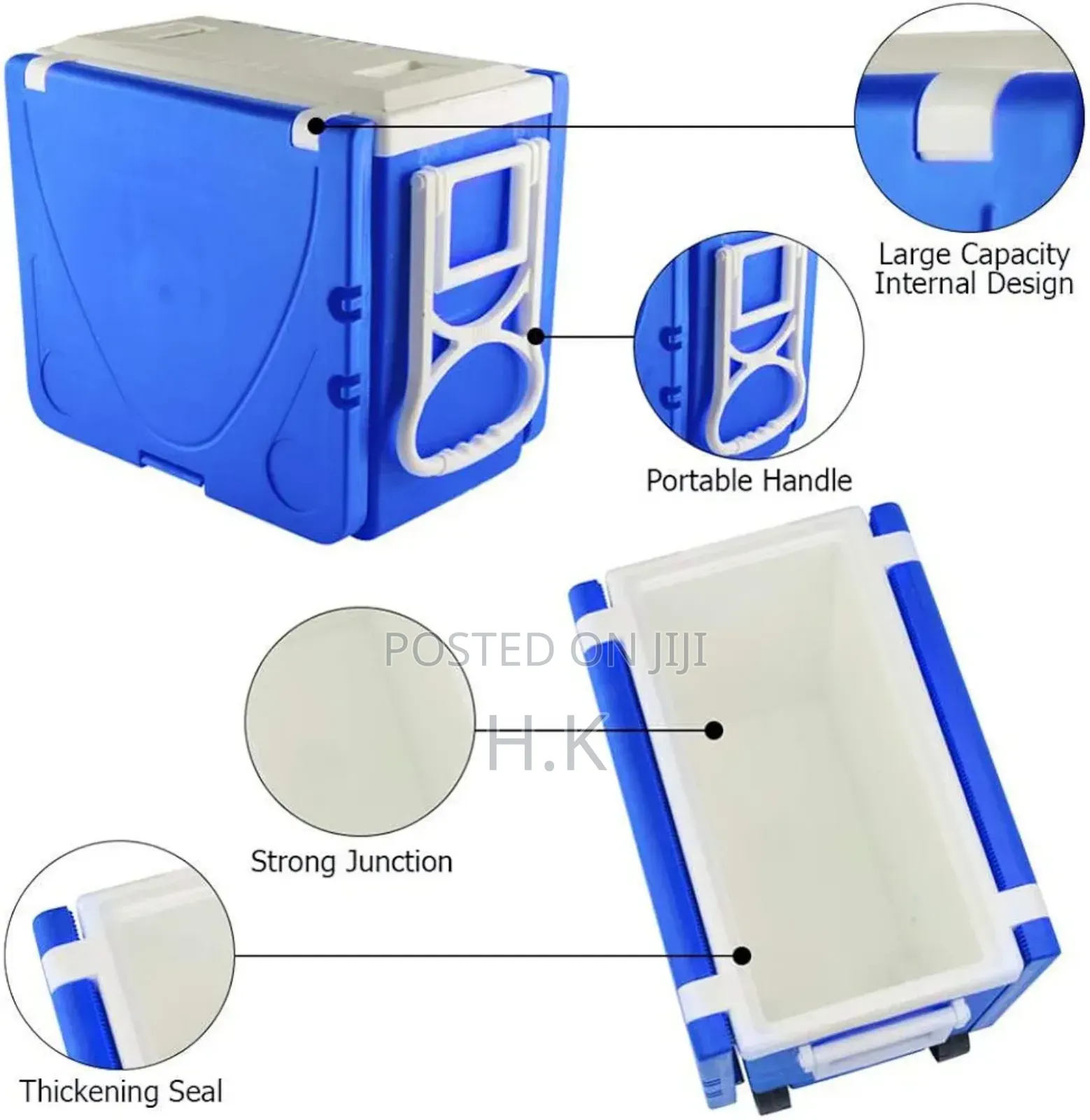 Portable Cooler Box With Attached Foldable Tables and Chairs