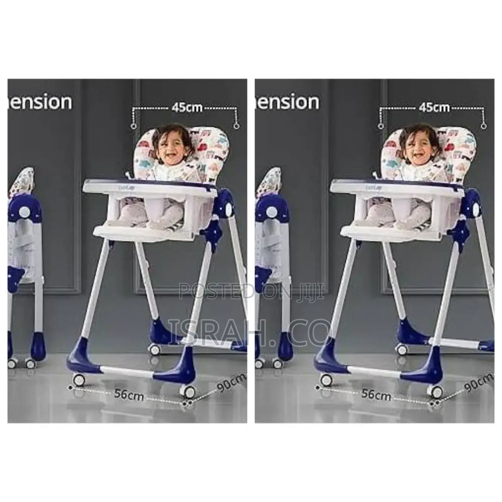Feeding Chair With 7 Level Height Adjustment