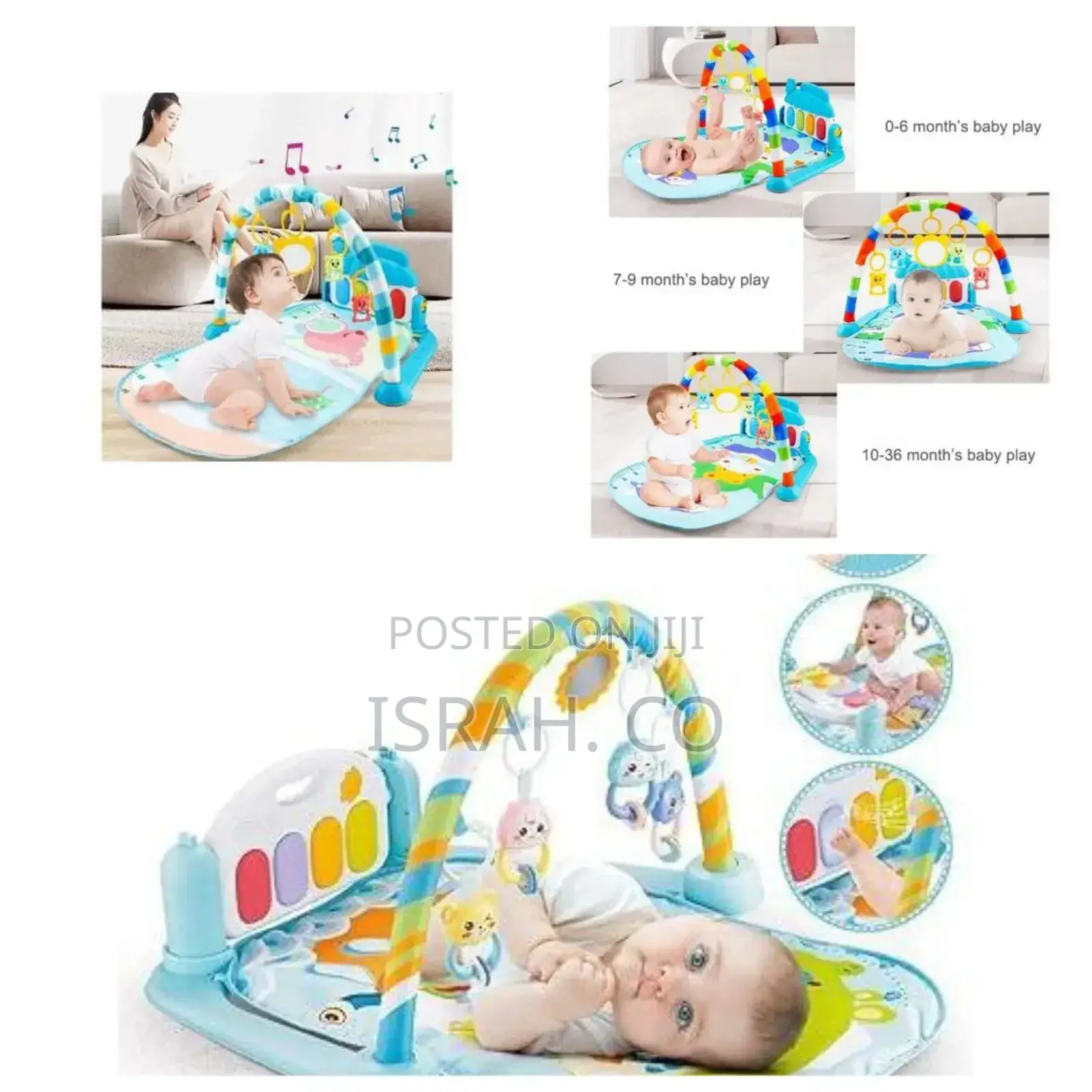Multifunctional Baby Piano Toddler Play Kids Gym Play Mat,