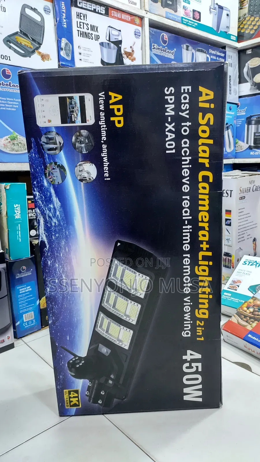 V380pro 6mp 4g PTZ Solar Street Light Camera With Ai - 450w