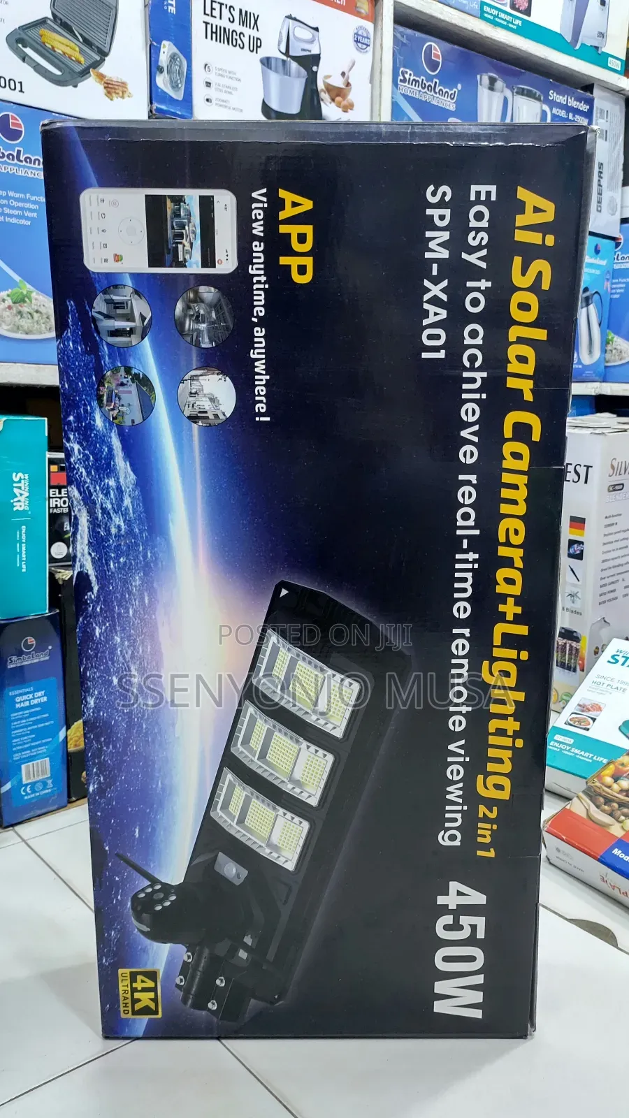V380pro 6mp 4g PTZ Solar Street Light Camera With Ai - 450w