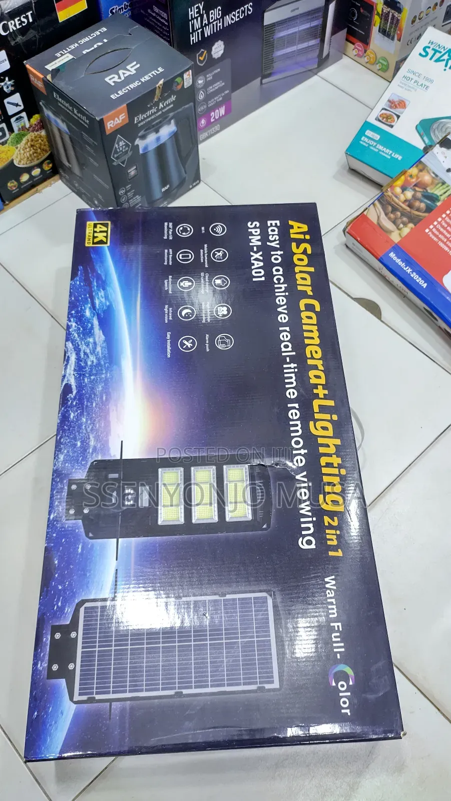 V380pro 6mp 4g PTZ Solar Street Light Camera With Ai - 450w