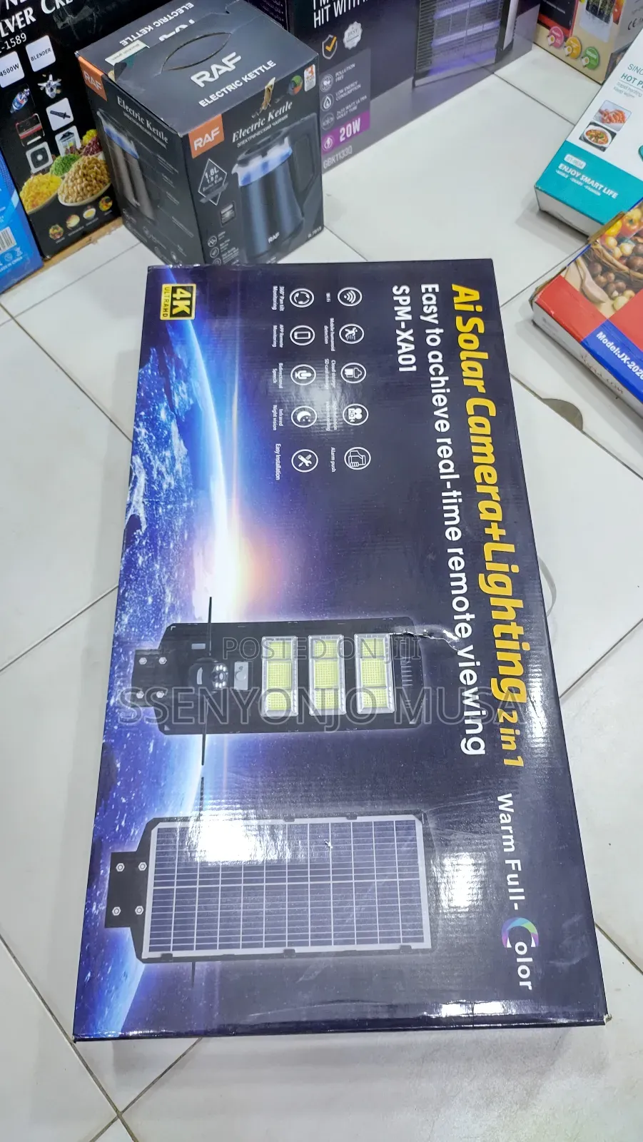 V380pro 6mp 4g PTZ Solar Street Light Camera With Ai - 450w