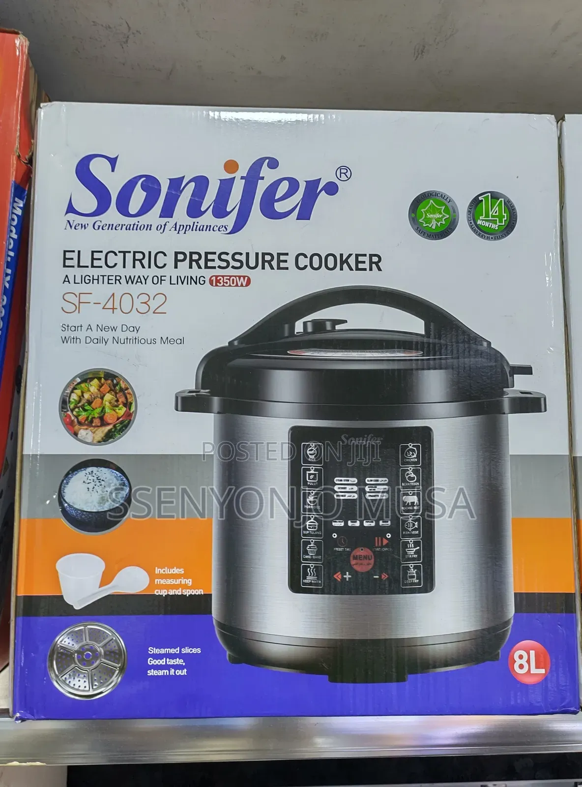 Sonifer 8l Electric Pressure Cooker Sf-4032 - 1350w