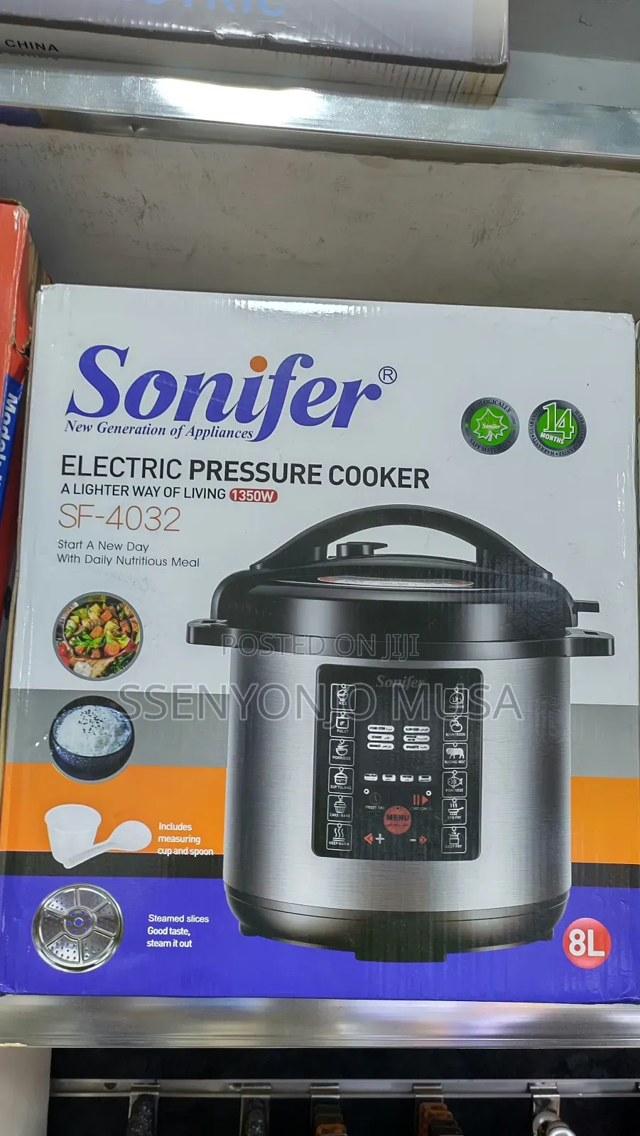 Sonifer 8l Electric Pressure Cooker Sf-4032 - 1350w