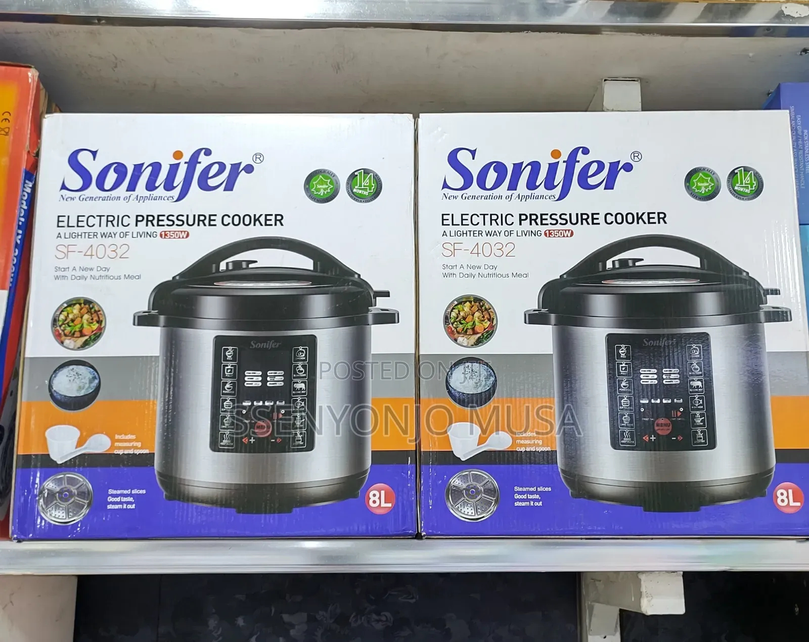 Sonifer 8l Electric Pressure Cooker Sf-4032 - 1350w