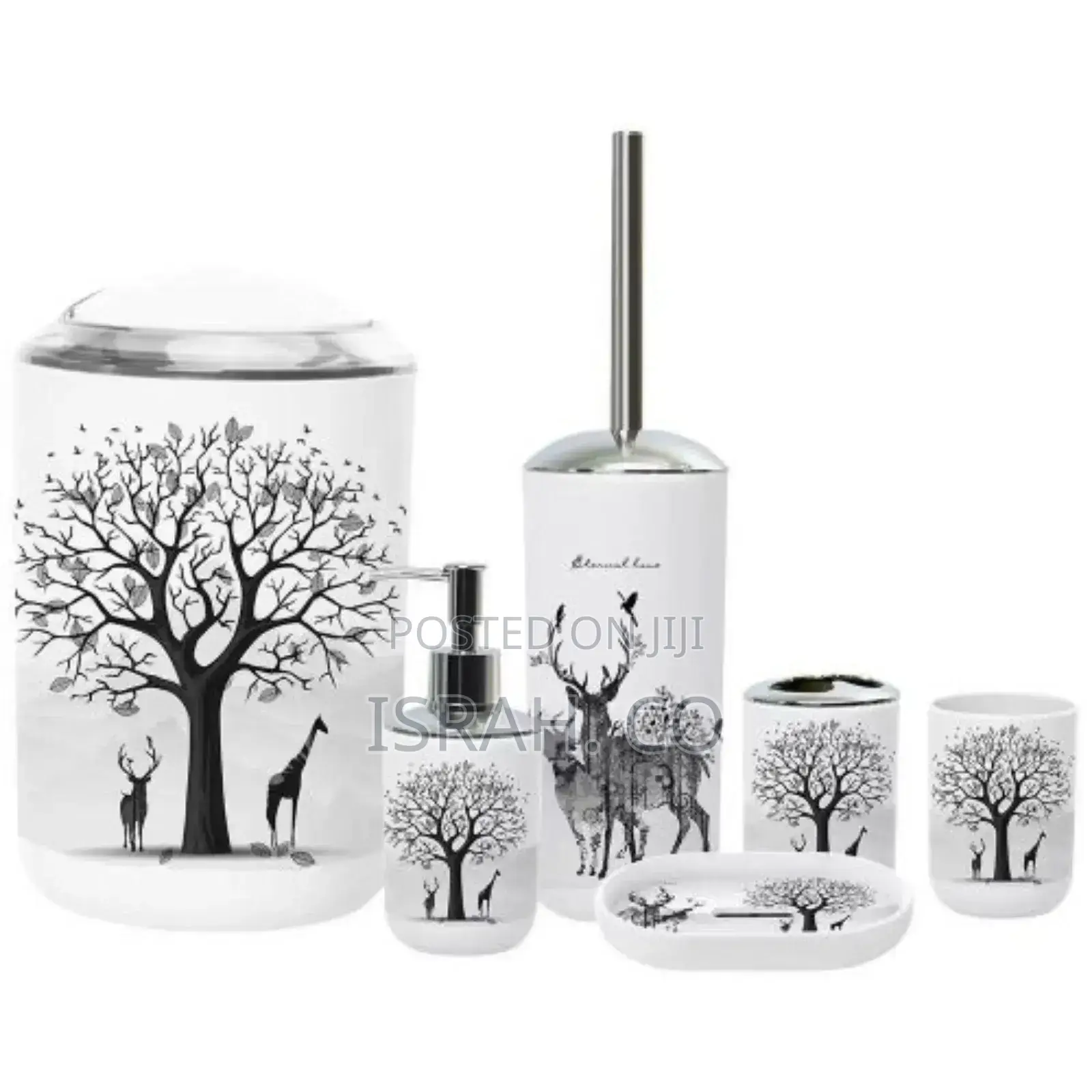 Multi-Design Set of 6 Piece Bathroom Accessory Storage