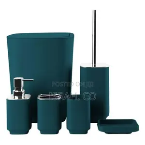 6 Piece Bathroom Accessory Organizer Square