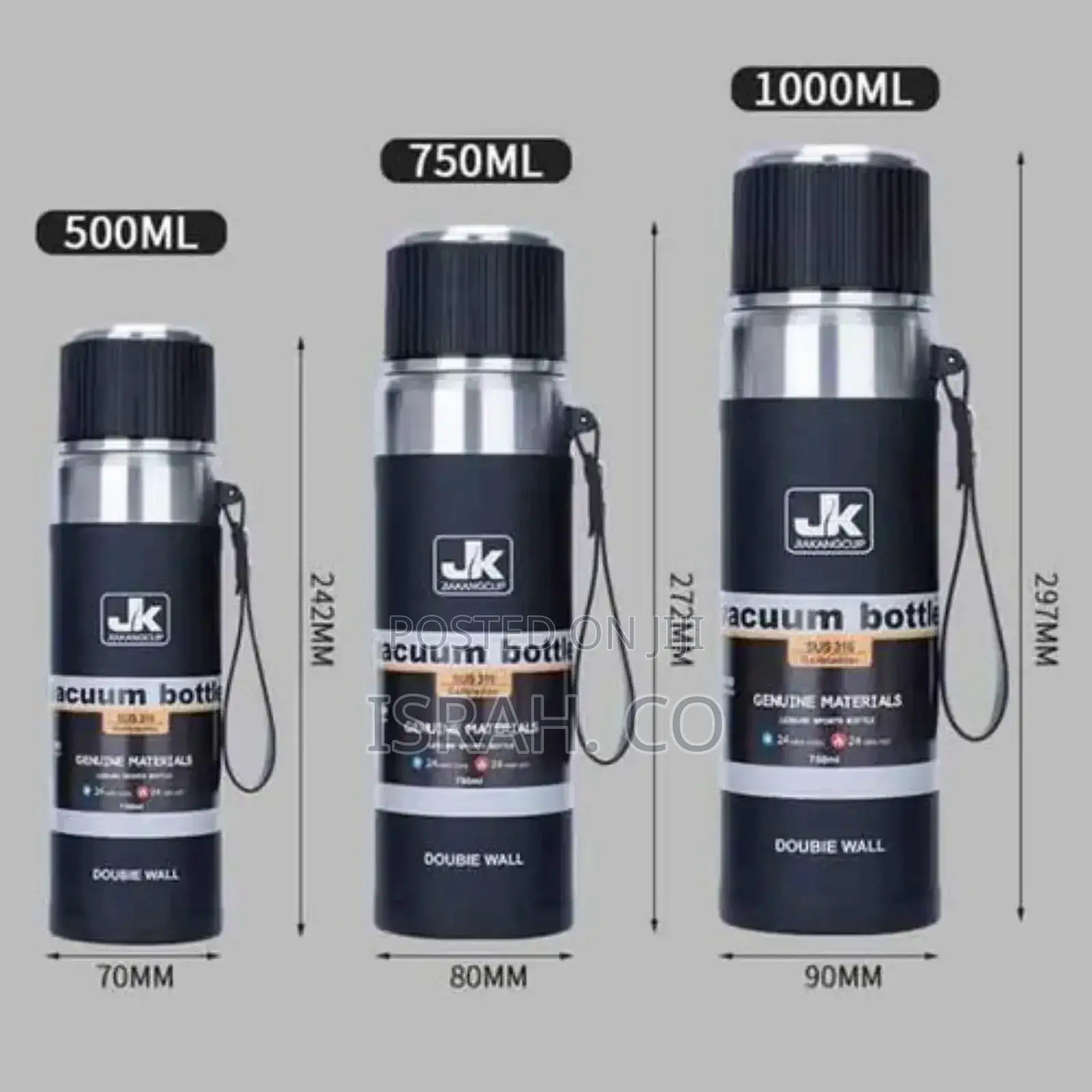 Jiakang 1 Piece of 1000ml Portable Water Cup Vacuum Bottle