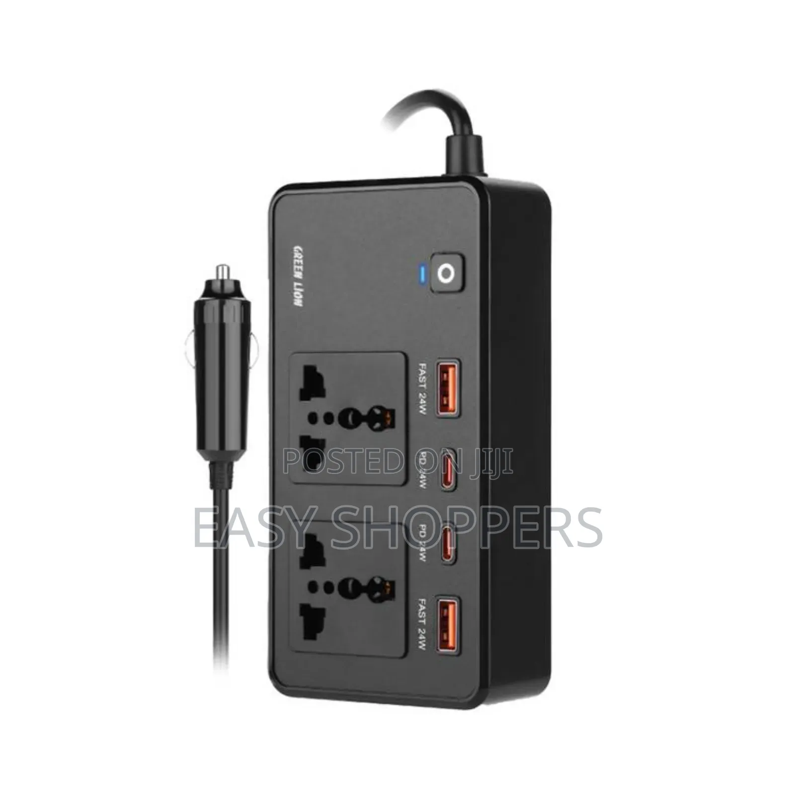 Green Lion Gc-200 Car Inverter With 200w Power With Sockets