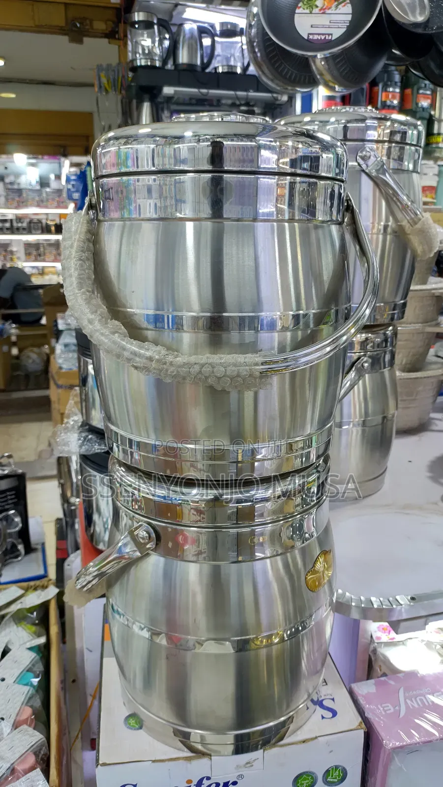 10l Double Layer Stainless Steel Pot Food Flask - Elegant