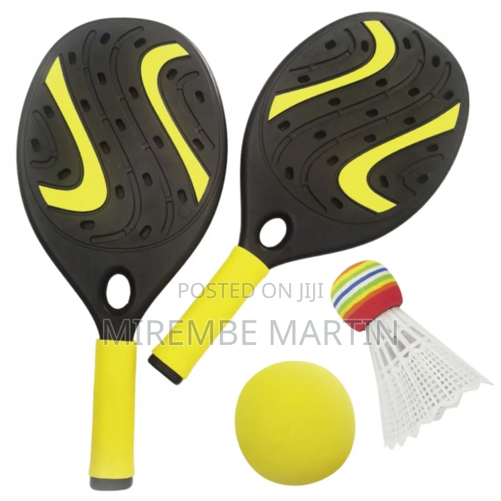 Woopie Rackets With Ball and Basket - Beach and Garden Set