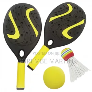Woopie Rackets With Ball and Basket - Beach and Garden Set