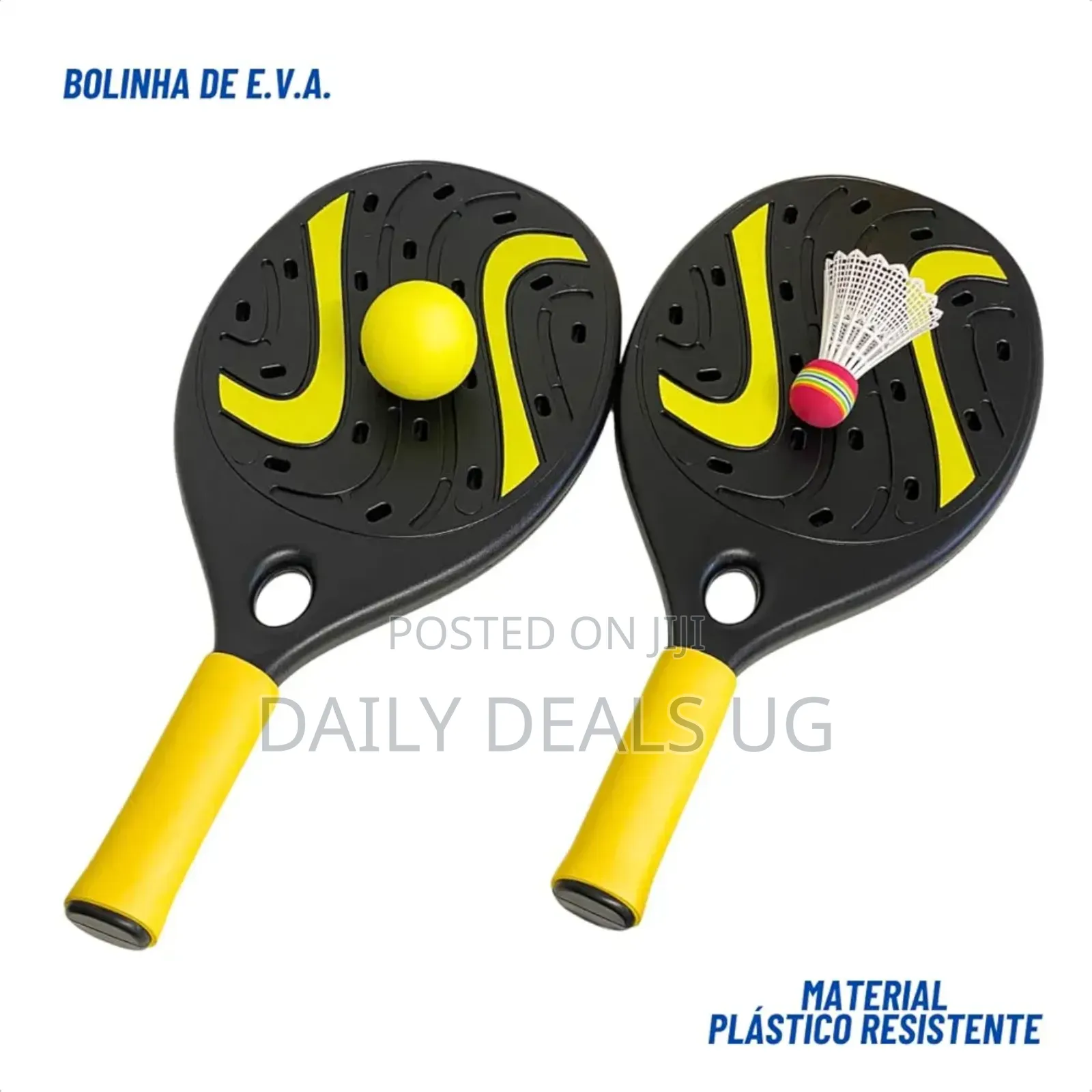 Set of 2 Rackets , Ball Shuttlecock Beach Tennis Beach