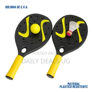 Set of 2 Rackets , Ball Shuttlecock Beach Tennis Beach