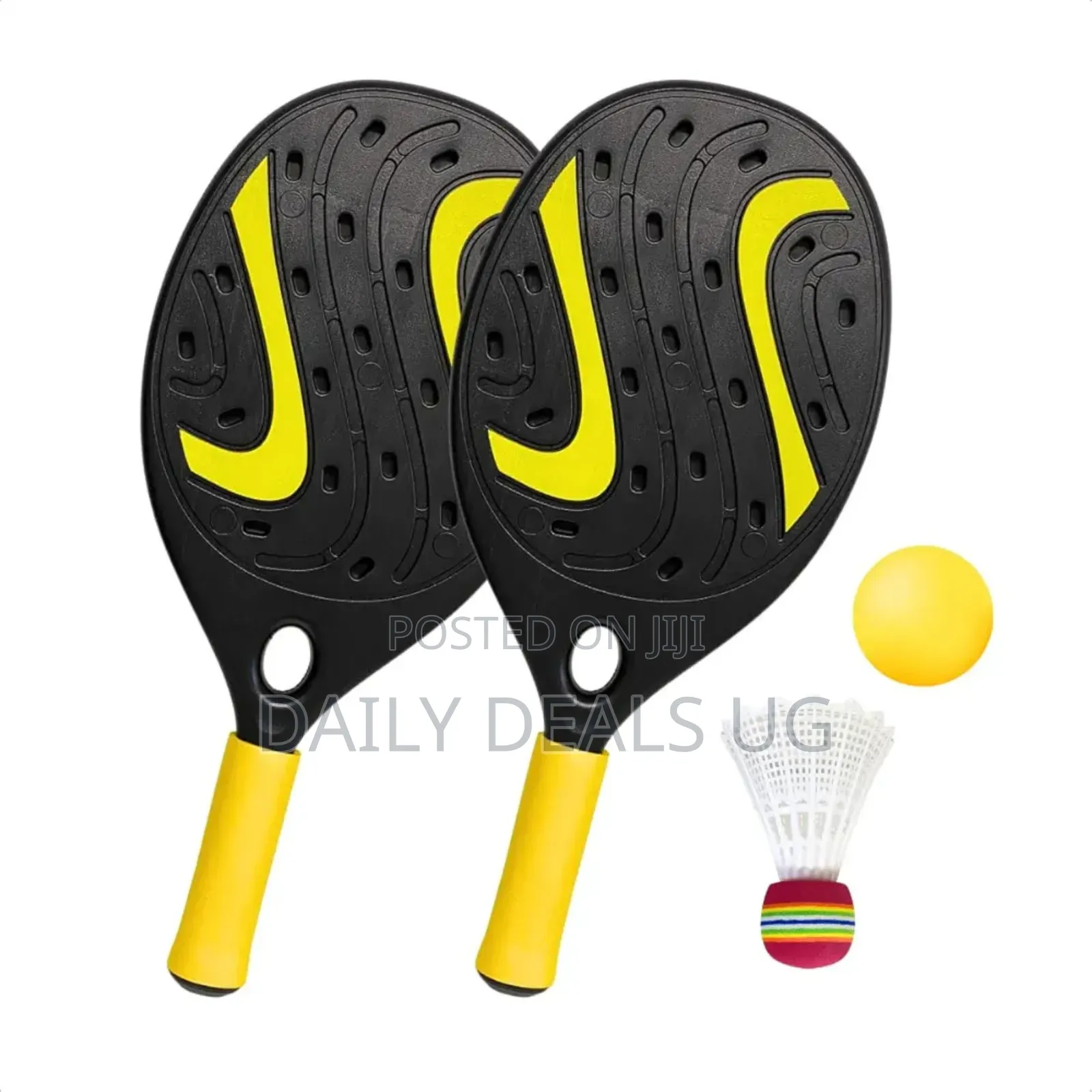 Set of 2 Rackets , Ball Shuttlecock Beach Tennis Beach
