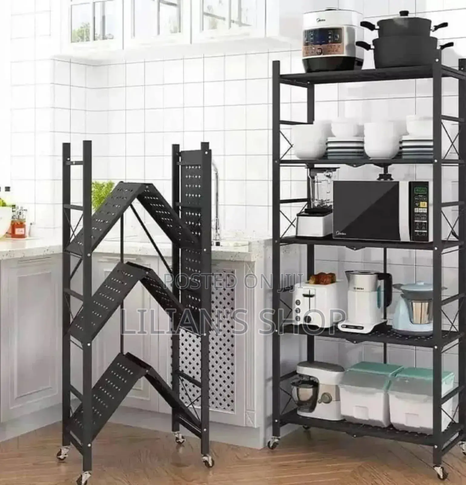 Metallic Foldable Kitchen Rack