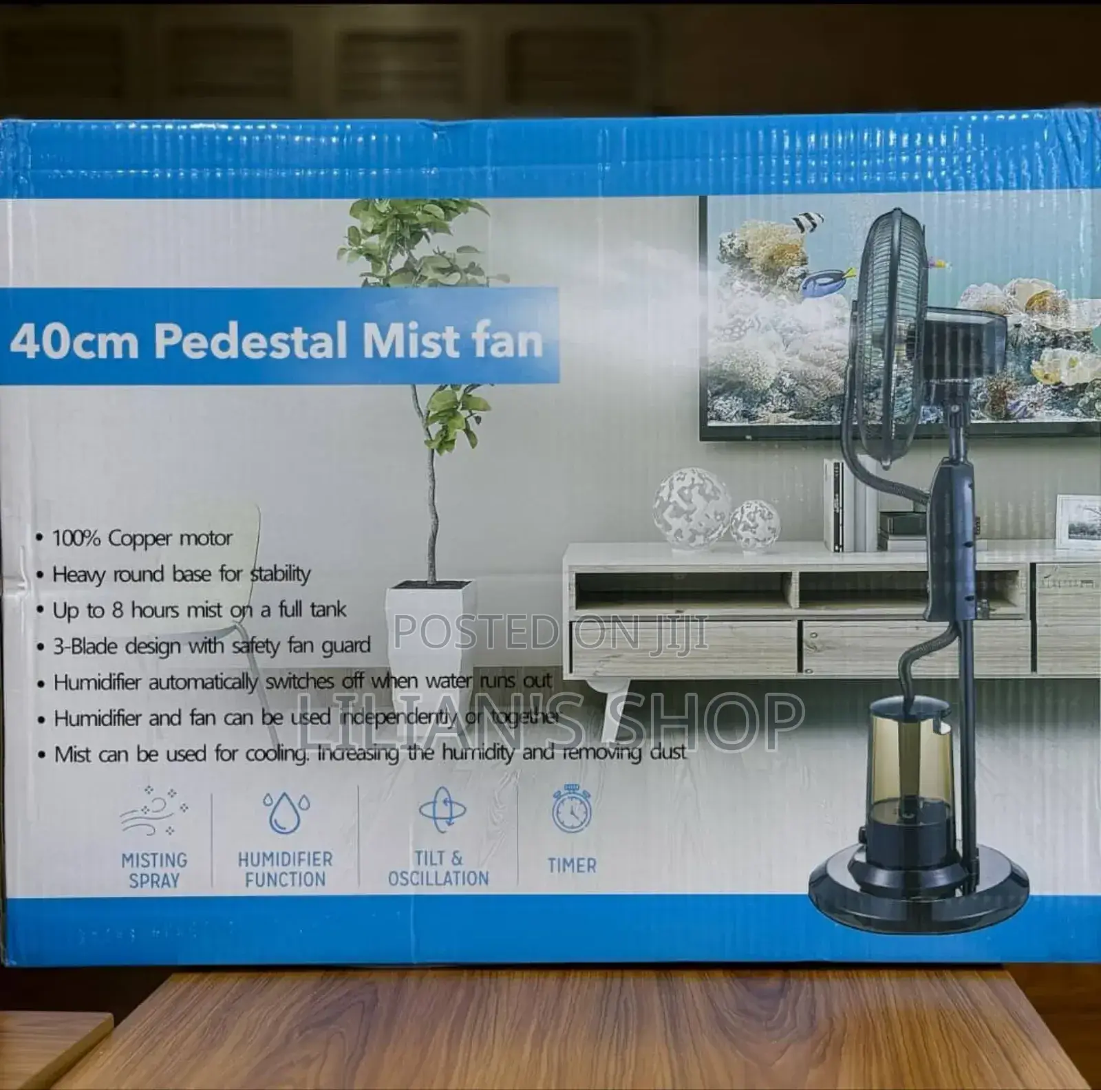 40cm Pedestal Mist Fan