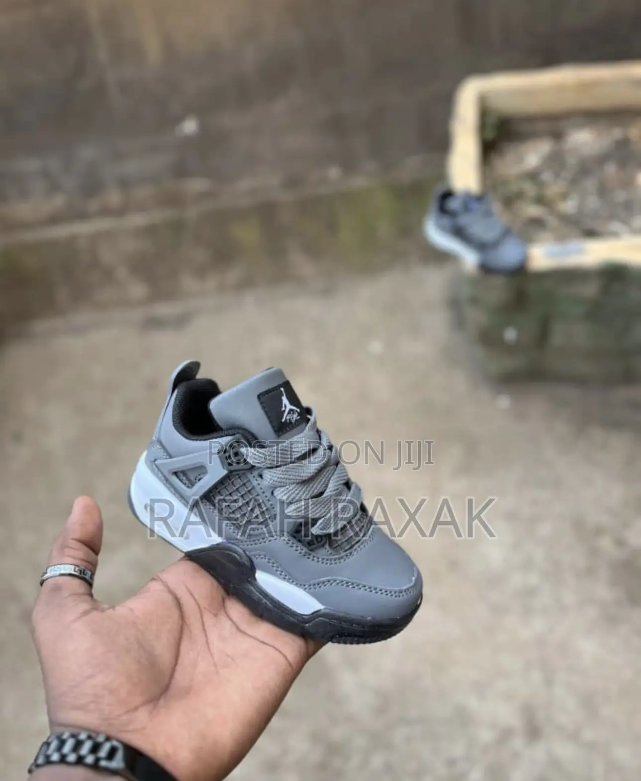 Original Grey Kid’S Nike Jordan 4 Retro Kid’S Sneakers