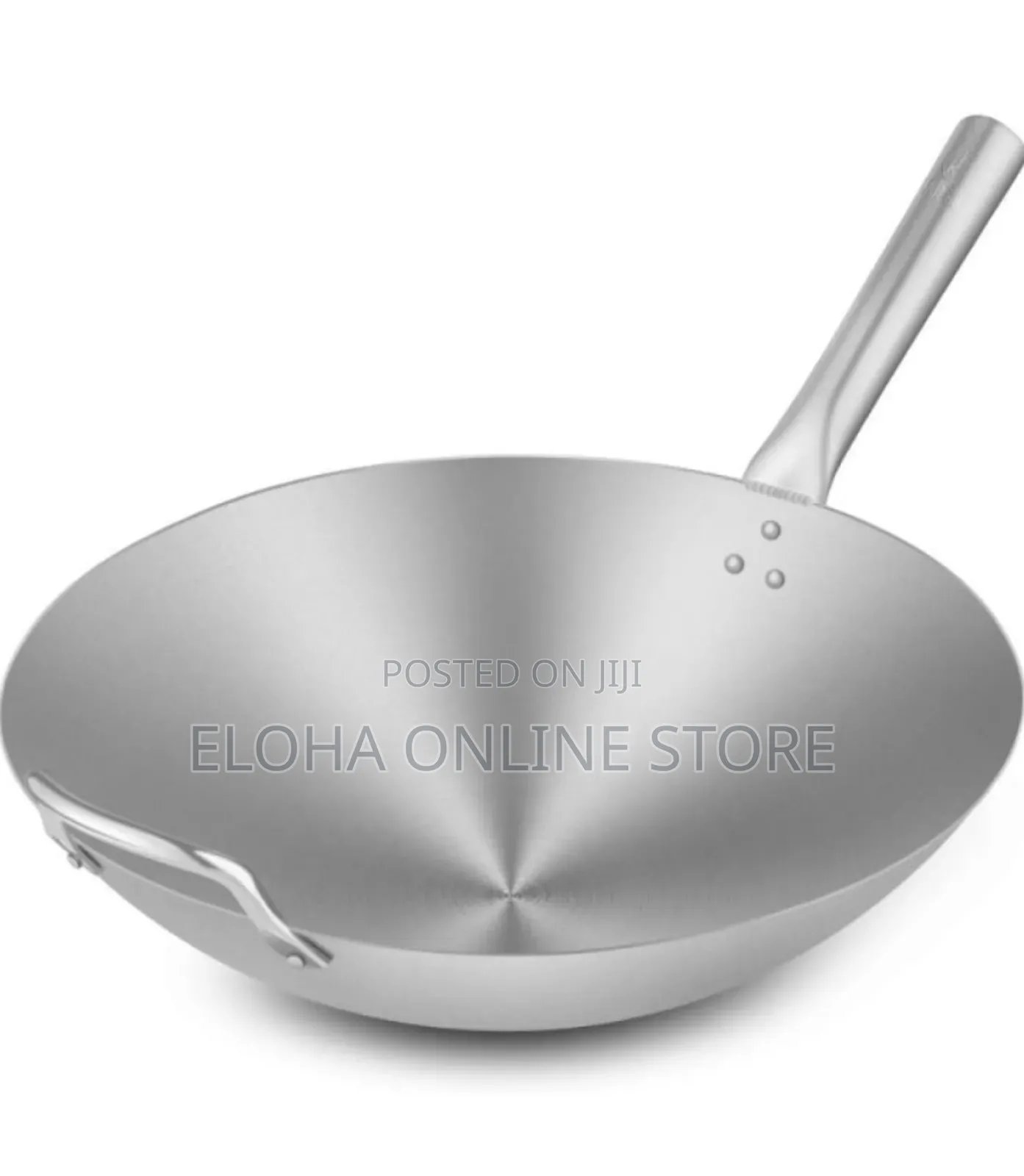 34cm Stainless Steel Wok/Frying Pan