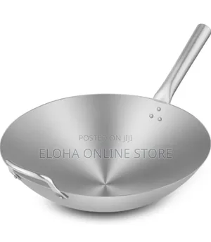 34cm Stainless Steel Wok/Frying Pan
