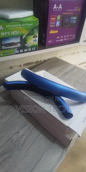 Carbon Fibre Blue Car Wheel Covers