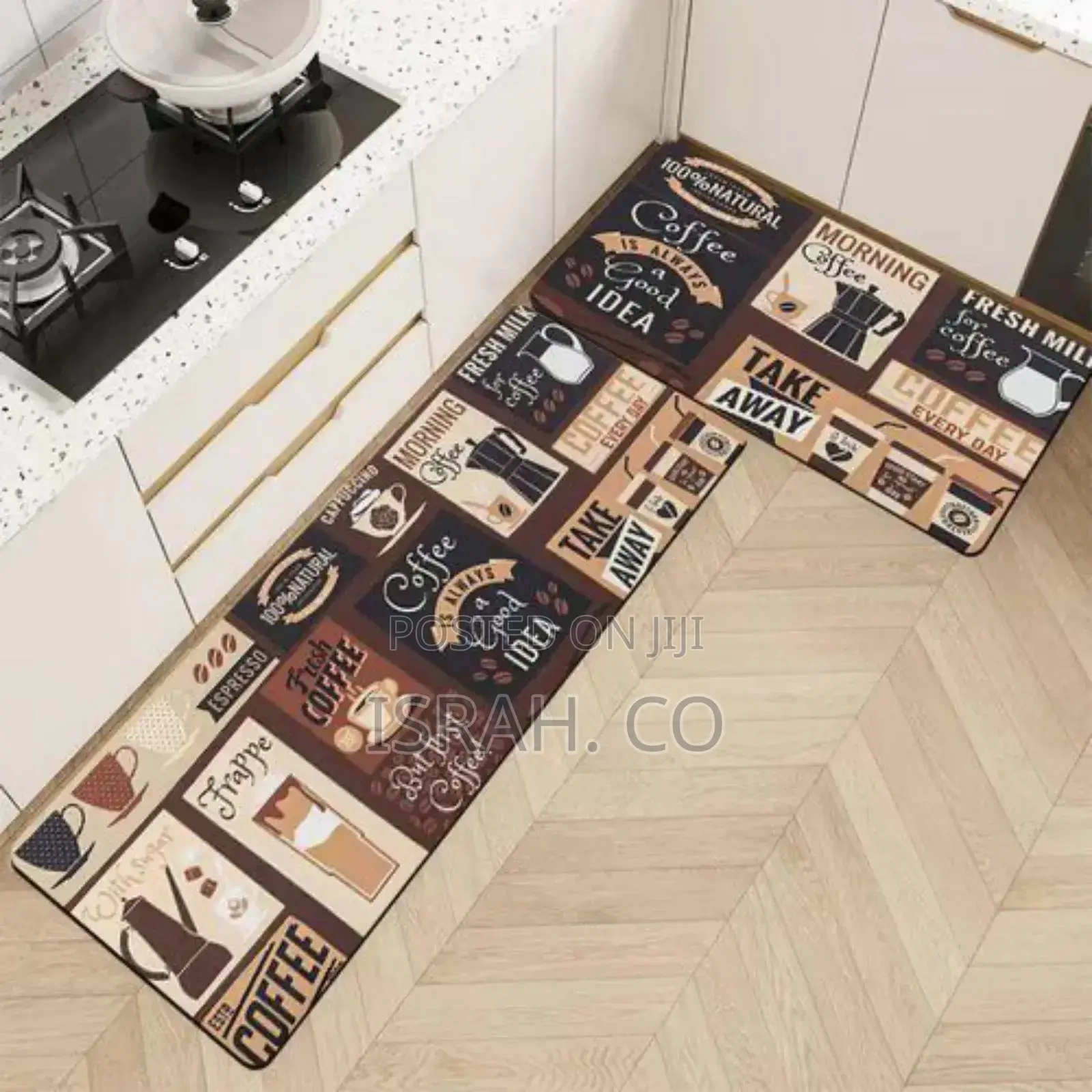2-Piece Multi-Design Kitchen Floor Oil Dustproof