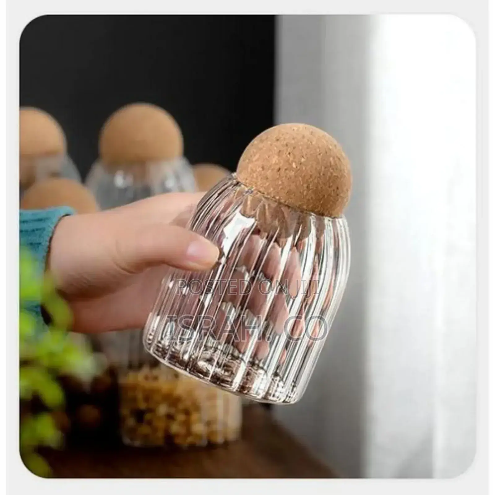 3 Pack Glass Cookie Jar With Airtight Seal Ballcork Wood Lid