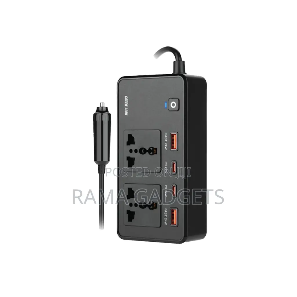 Green Lion Gc-200 Car Inverter - Black