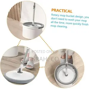 Disc Bucket Spinning Mop 360° Round Cleaning Mop