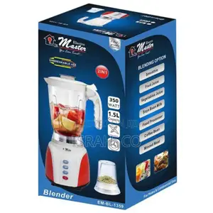 Electro Master 1.5litre 2 in 1 Plastic Fresh Juice Blender