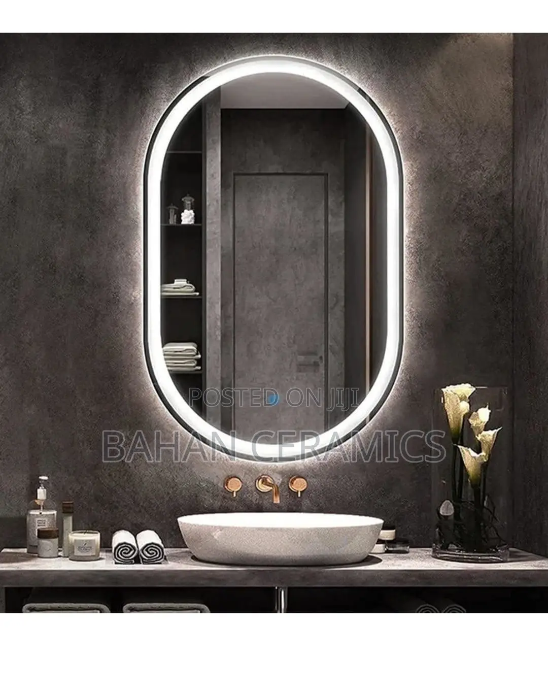 Framed Oval Led Mirrors