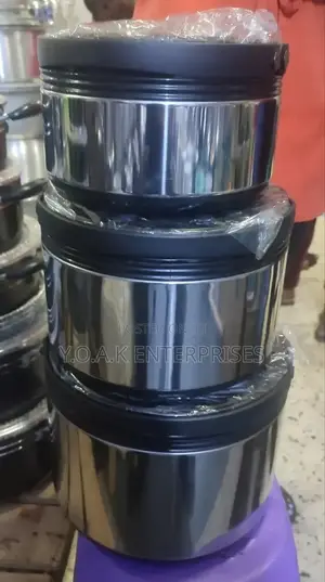 Commercial Stainless Steel Food Flask Set 3pcs