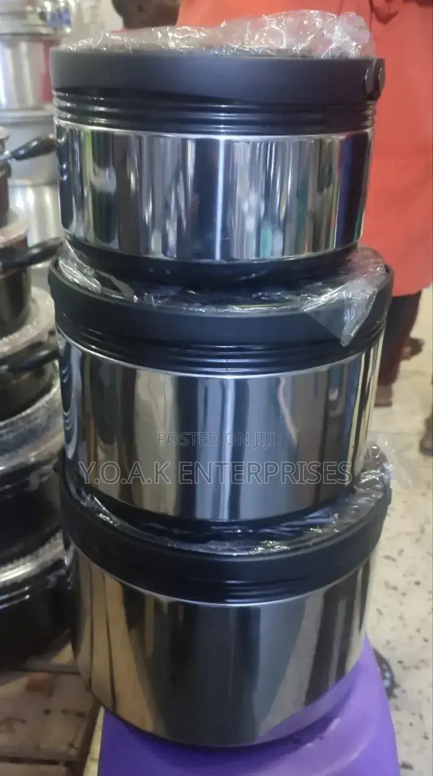 Commercial Stainless Steel Food Flask Set 3pcs