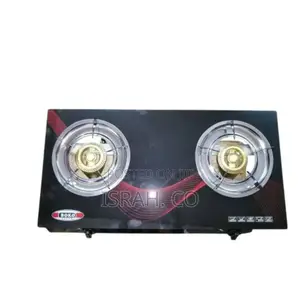 2 Burner Tempered Glass Work Top Gas Stove Cooker Hot Plate-