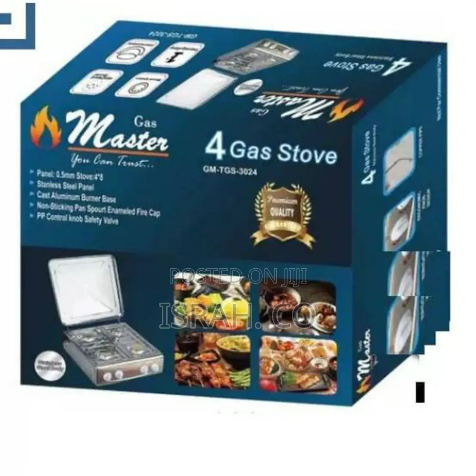 4 Burner Gas Stove Camping Manual Ignition Control Knob